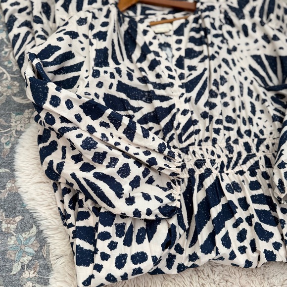 Anthropologie Somerset Long Sleeve Poplin Maxi Dress size 2X Cotton Boho Maxi - Picture 13 of 16